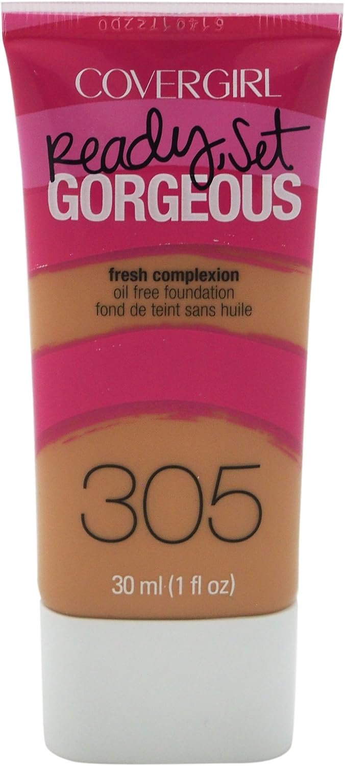 COVERGIRL Ready Set Gorgeous Foundation Golden Tan 305, 1 oz (packaging may vary)