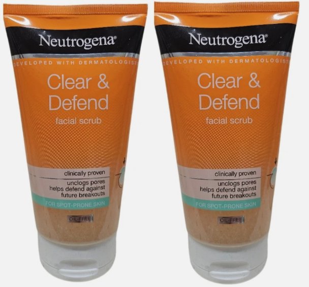 Neutrogena Clear & Defend Facial Scrub 150 ml (2 PACK)
