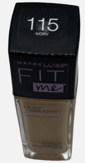 Maybelline Fit Me Hydrate & Smooth Liquid Foundation, 115 Ivory, 1 fl oz