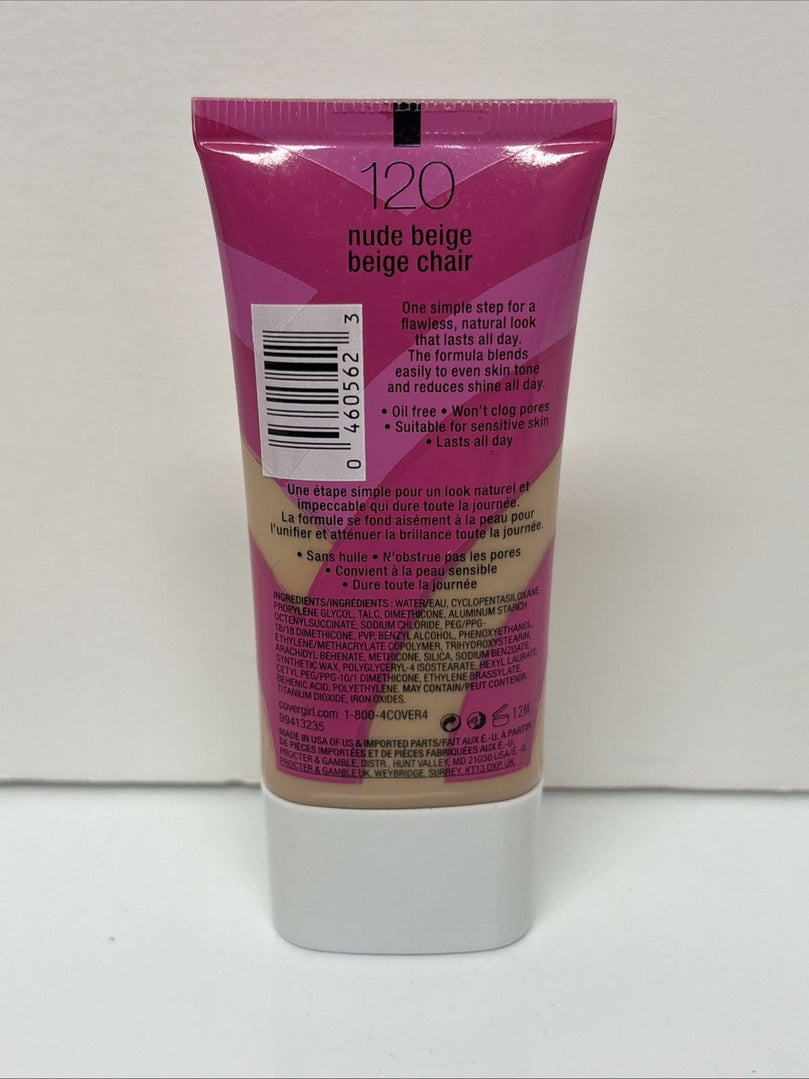 COVERGIRL Ready Set Gorgeous Liquid Makeup Foundation, Nude Beige 120, 1 oz