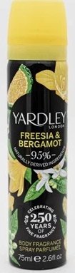 Yardley Freesia & Bergamot Body Spray 2.6 oz