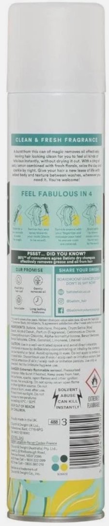 Batiste Dry Shampoo Original Classic Fresh Instant Hair Refresh 350ml