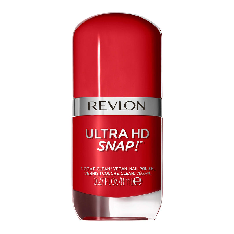 Revlon Ultra HD Snap Nail Color, 100% Vegan Glossy Polish, No Base or Top Coat Needed, 030 Cherry On Top, 0.27 fl oz