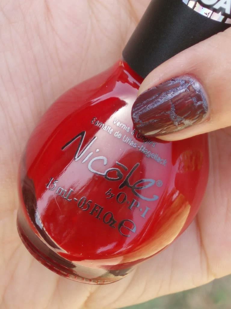 OPI Nicole Nail Lacquer NI377 Red Textured Nail Polish