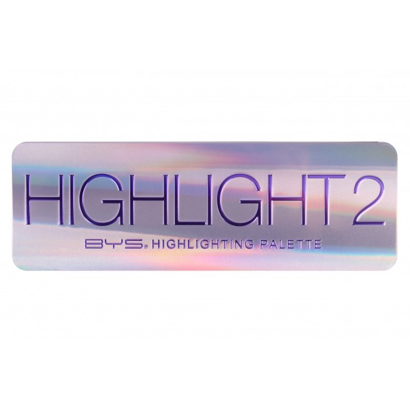 BYS Highlight 2 Makeup Palette with Contour Brush and Mirror