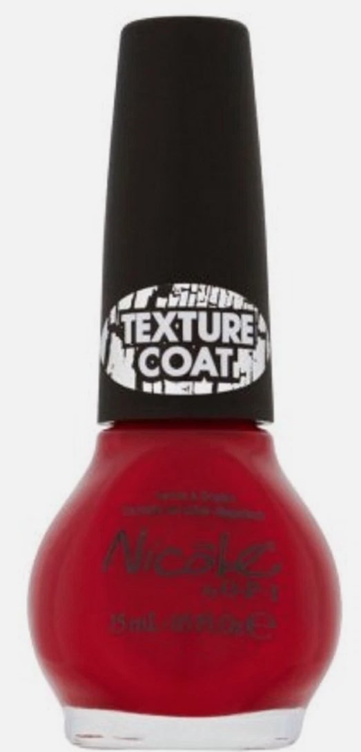 OPI Nicole Nail Lacquer NI377 Red Textured Nail Polish