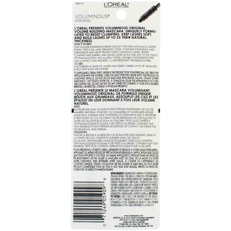 Loreal Voluminous Original Mascara 310 Blackest Black