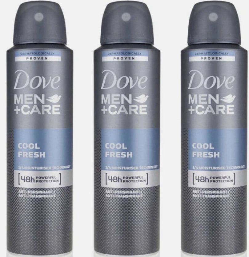 Dove Cool Fresh Deodorant Spray for Men, Pack of 3