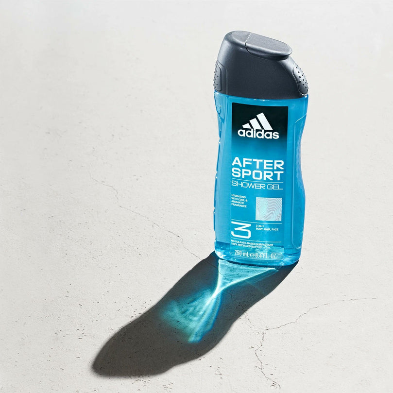 Adidas After Sport 3-In-1 Shower Gel Hydrating Body Hair Face Wash 400ml