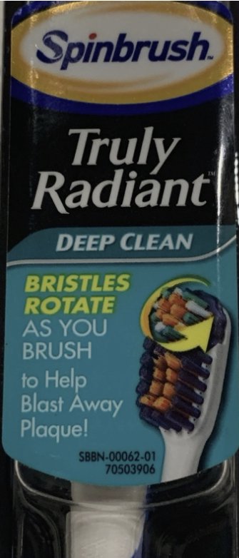 Arm & Hammer Spinbrush Truly Radiant Deep Clean Manual Toothbrush