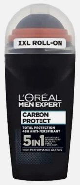 L'Oreal Paris Men Expert Carbon Protect 48 Hour Roll-On, Multi-color, Fresh, 1.69 Oz