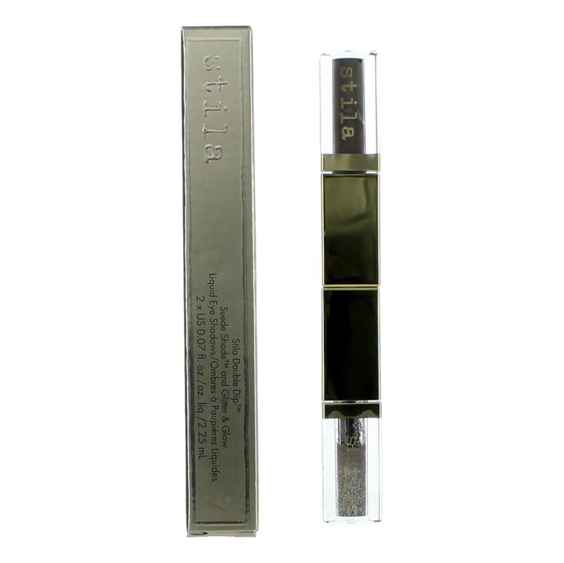 Stila Double Dip Suede Shade And Glitter & Glow Liquid Eyeshadows - Grey Fox