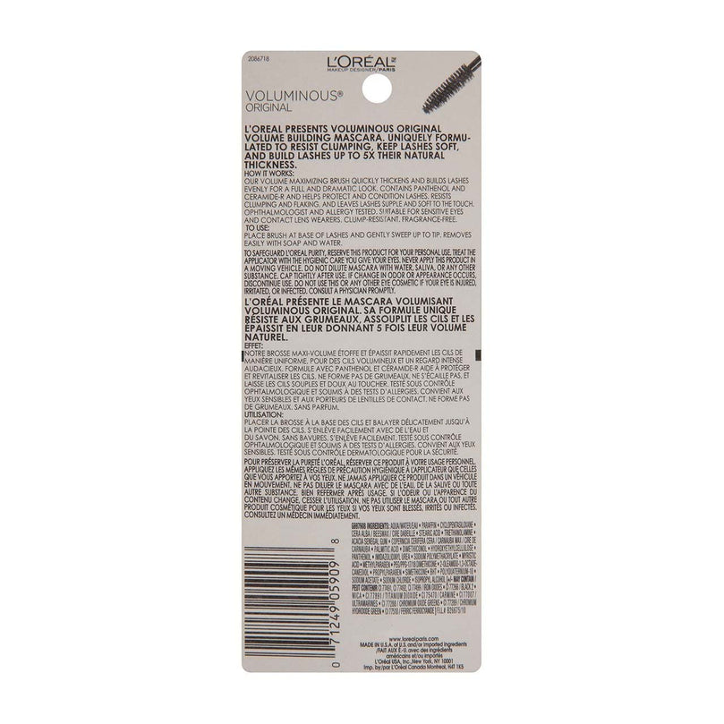 Loreal Paris Original Voluminous Mascara 310 Blackest Black (2 Count)
