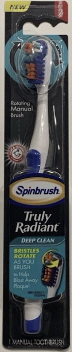 Arm & Hammer Spinbrush Truly Radiant Deep Clean Manual Toothbrush