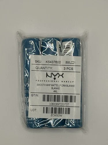 NYX Smooth Whip Matte Lip Cream - Blankie (3 PACK)