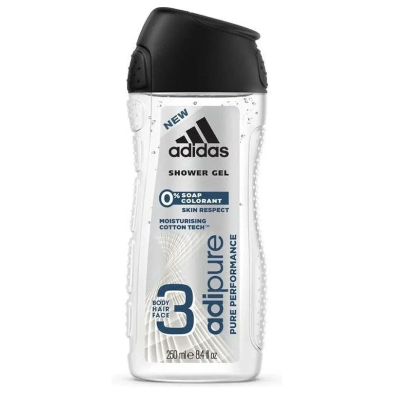 Adidas 3-in-1 Adipure Pure Performance Shower Gel For Men 8.4 oz