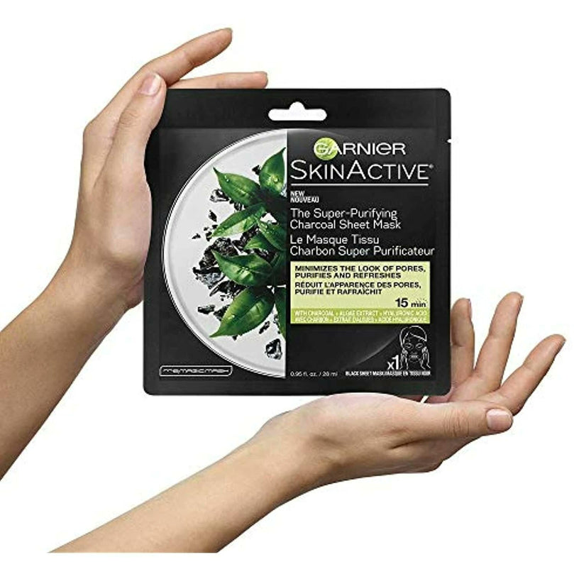Garnier SkinActive Super Purifying Charcoal Sheet Mask, 0.95 fl. oz.