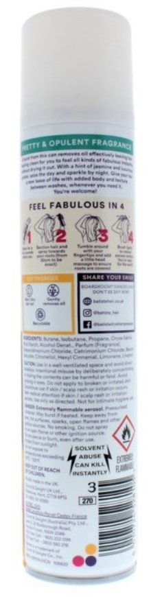 Batiste Oriental Jasmine Opulence Dry Shampoo 200ml - Instant Hair Refresh
