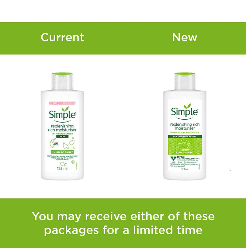 Simple Kind to Skin Replenishing Rich Moisturiser 4.2 oz (2 Pack)