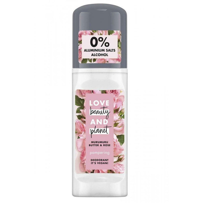 Lbp Vegan Roll On Pampering Deodorant 24 Hours Oudor Protection Rose Scent 50 Ml