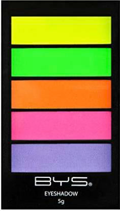 BYS 5 Shade Neons Eyeshadow Compact Eye Makeup Palette with Applicator