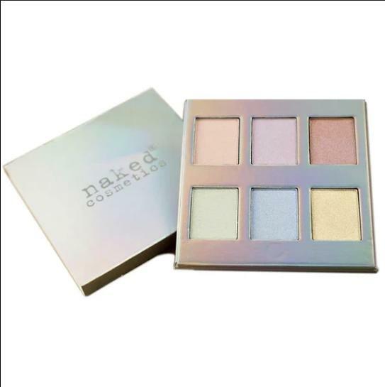 Naked Cosmetics Holographic Highlighter Palette + Firma Beauty 102 Brush New