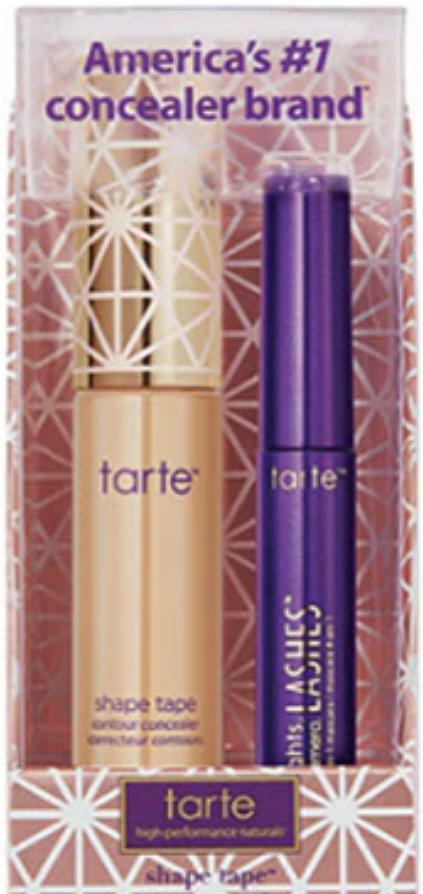 Tarte Shape Tape Concealer 22n Light Neutral + Lights Camera Lashes Mascara Set