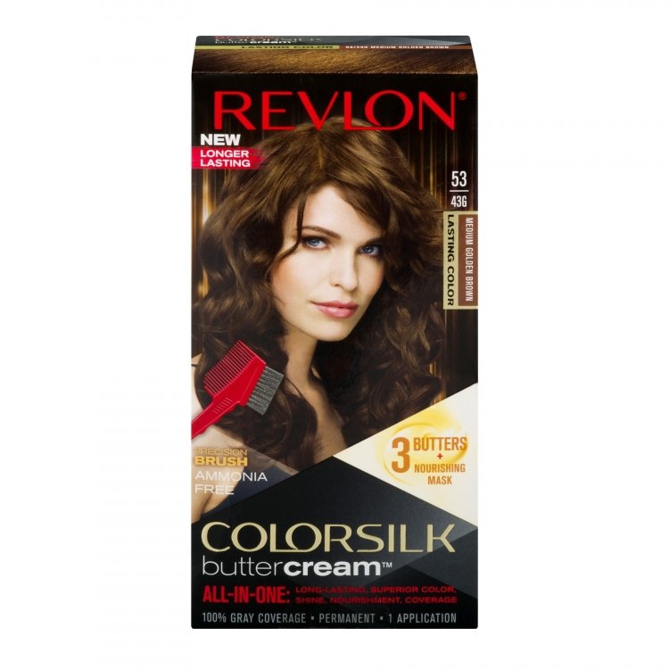 Revlon Colorsilk Buttercream Hair Dye, Medium Natural Brown, Pack of 1