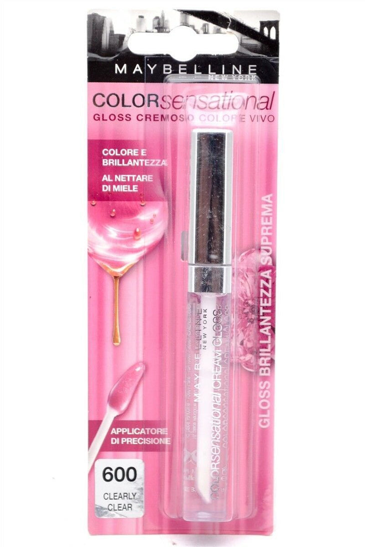 Maybelline Color Sensational Gloss Cream for Lips,600 Clear, Italian Package 6.8 ml