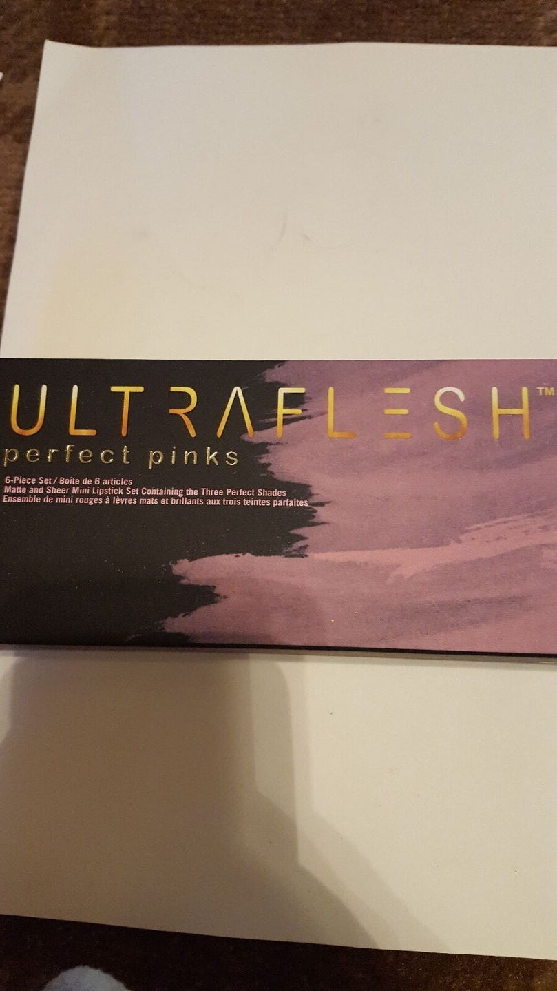Ultra flesh perfect pinks 6 piece set matte and sheer mini lipstick