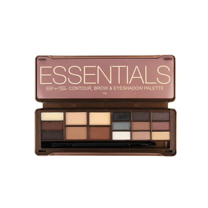 BYS Essentials - Contour, Brow and Eyeshadow Tin Palette - 3-in-1 Makeup Kit, Easy to Carry Travel-Ready Beauty Set