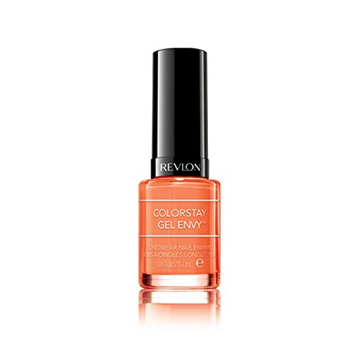 Revlon ColorStay Gel Envy Longwear Nail Polish, with Built-in Base Coat & Glossy Shine Finish, in Red/Coral, 640 Jokers Wild, 0.4 oz