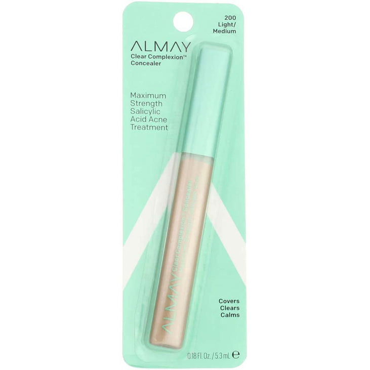 Almay Clear Complexion Concealer, Matte Finish with Salicylic Acid and Aloe, 0.18 oz - 200 Light/Medium