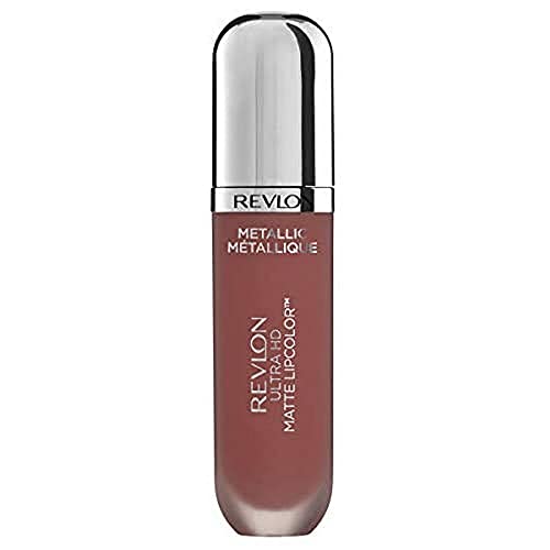 Revlon Ultra HD Metallic Matte Liquid Lipcolor, Liquid Lipstick, 100% Wax-Free, Gleam