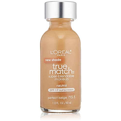 L'Oreal Paris True Match Liquid Foundation Makeup, N5.5 Perfect Beige, 1 fl oz - Old Version