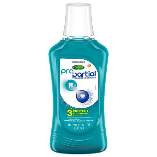 Polident Propartial Fluoride Mouthwash - 11.3 Ounces