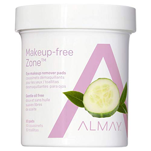 Almay Oil 80 Count, Free Gentle Eye Makeup Remover Pads, Hypoallergenic, Cruelty Free, Fragrance Free, Ophthalmologist Tested