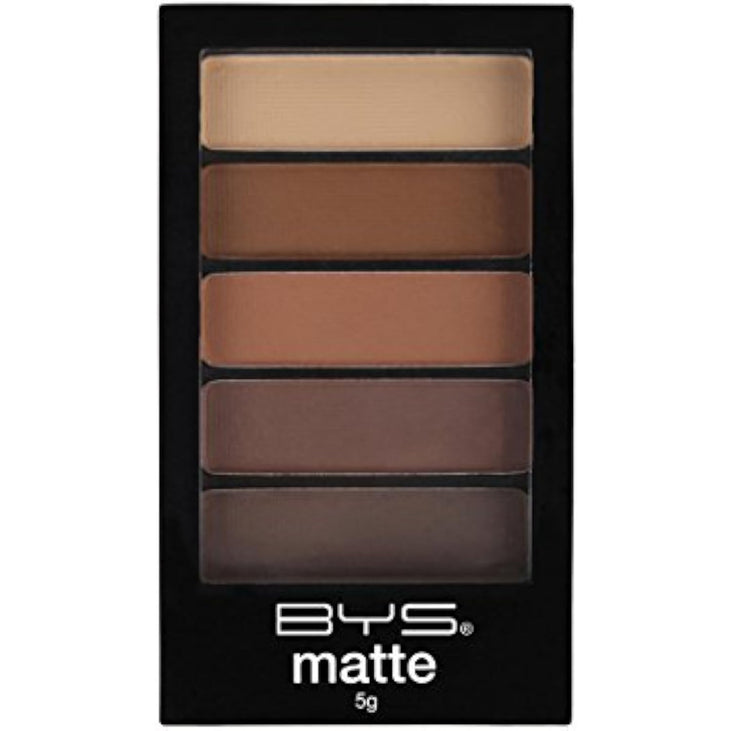 BYS 5 Shades Eyeshadow Compact Eye Makeup Palette with Applicator - Matte Desert