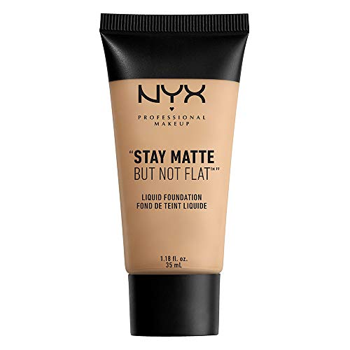 NYX PROFESSIONAL MAKEUP Stay Matte But Not Flat Liquid Foundation, Tan, 1.18 Ounce