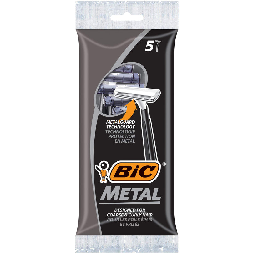 BIC Metal Disposable Razor, 5-Count