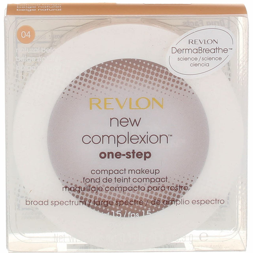 Revlon New Complexion One-Step Compact Makeup, 004 Natural Beige, 0.35 oz