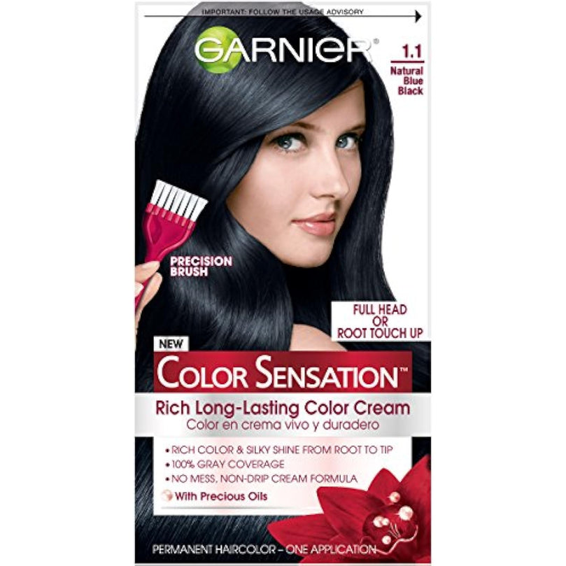 Garnier Color Sensation Hair Color Cream, 1.1 Under The Stars Natural Blue Black