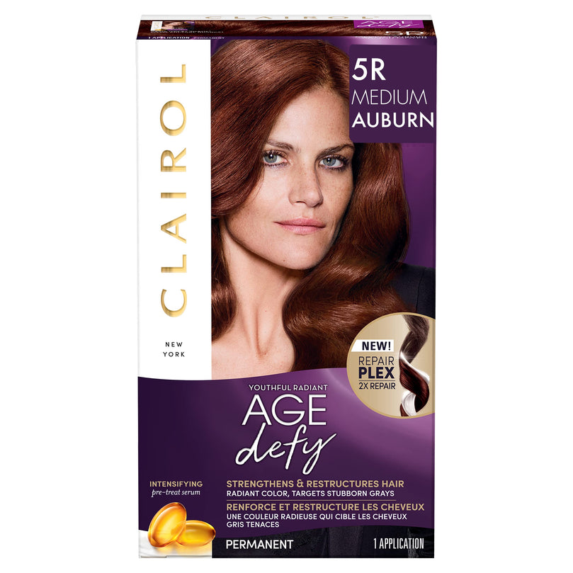 Clairol Expert Collection Age Defy Hair Color, 5R Medium Auburn