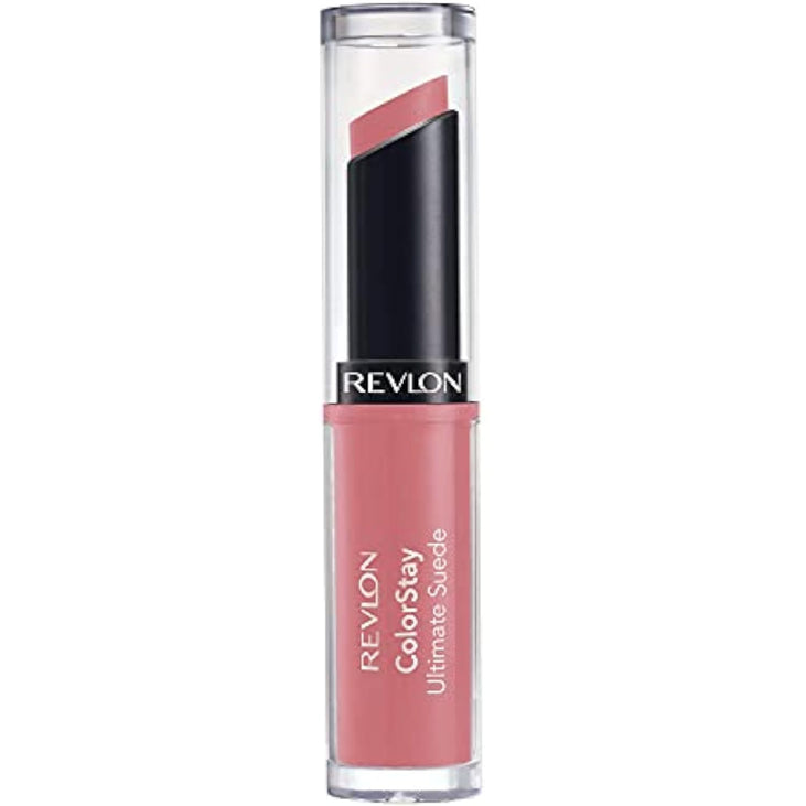 Revlon ColorStay Ultimate Suede Lipstick, Longwear Soft, Ultra-Hydrating High-Impact Lip Color, Formulated with Vitamin E, 025 Socialite, 0.09 oz