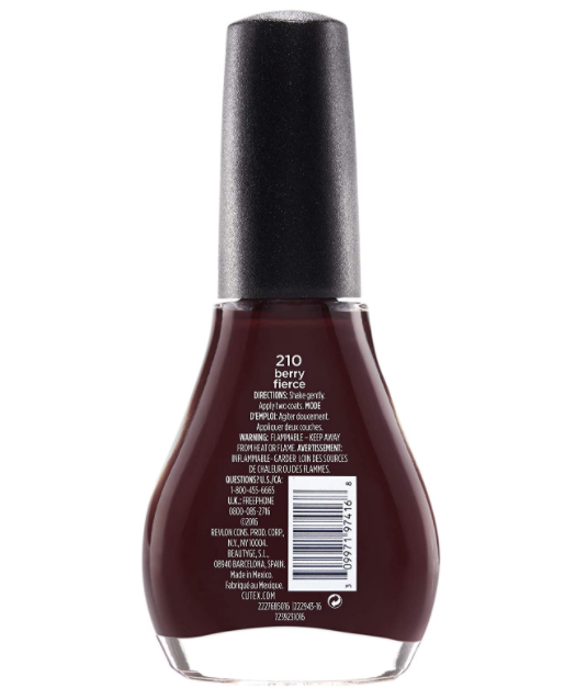 Cutex Color & Care Polish, Berry Fierce, 0.46 Oz