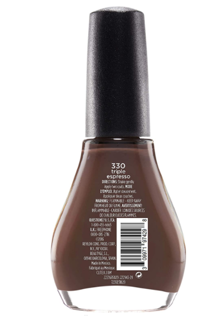 Cutex Color & Care Polish, Triple Espresso