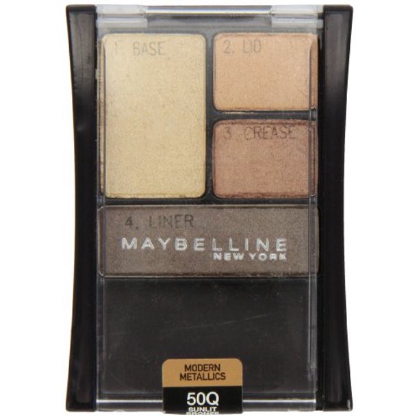 Maybelline New York Expert Wear Eyeshadow Quads, 50q Sunlit Bronze Modern Metallics, 0.17 Ounce