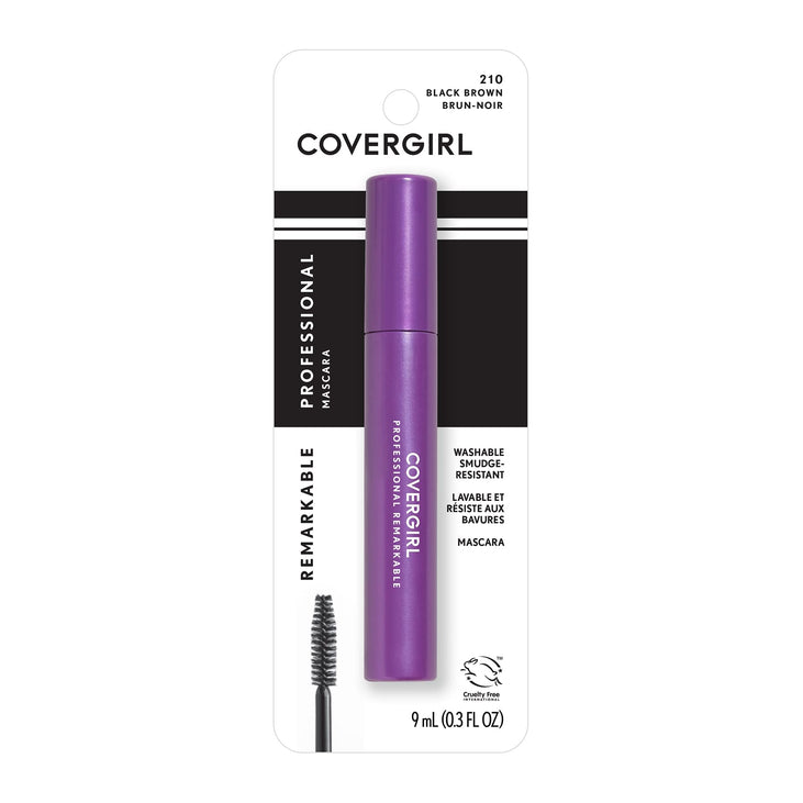 COVERGIRL Professional Remarkable Mascara, 210 Black Brown, 0.3 oz