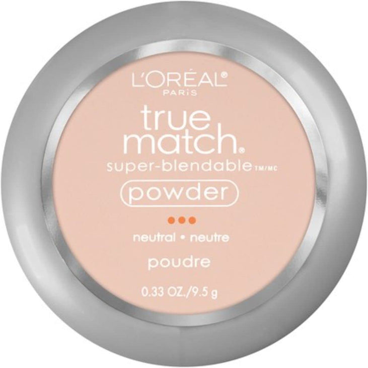 L'Oreal Paris True Match Super-Blendable Oil Free Makeup Powder, Soft Ivory, 0.33 oz