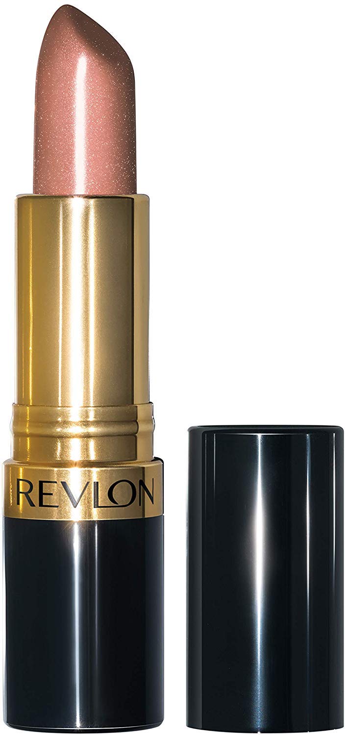 Revlon Super Lustrous Lipstick, Pearl Finish, High Impact Lipcolor with Moisturizing Creamy Formula, Infused with Vitamin E and Avocado Oil, 205 Champagne On Ice, 0.15 oz